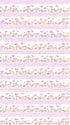 Pattern of cartoon ducks and umbrellas on a pink background