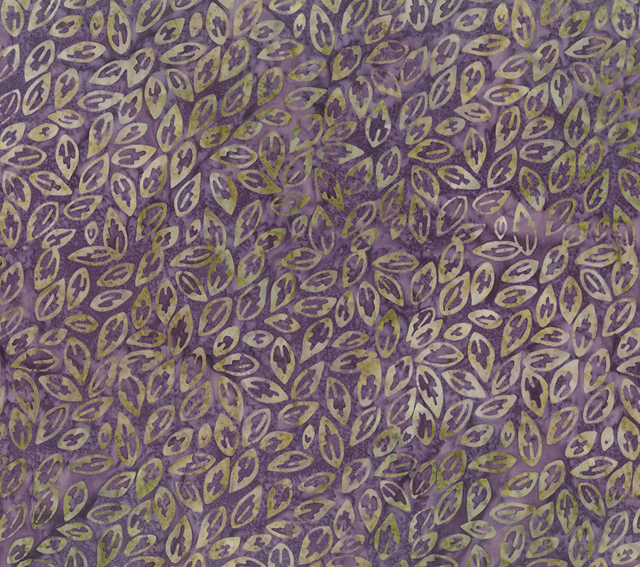 Fabric Northcott Purple Multi Leaves Blossom Banyan Batiks by the Quarter Yard 83492-81