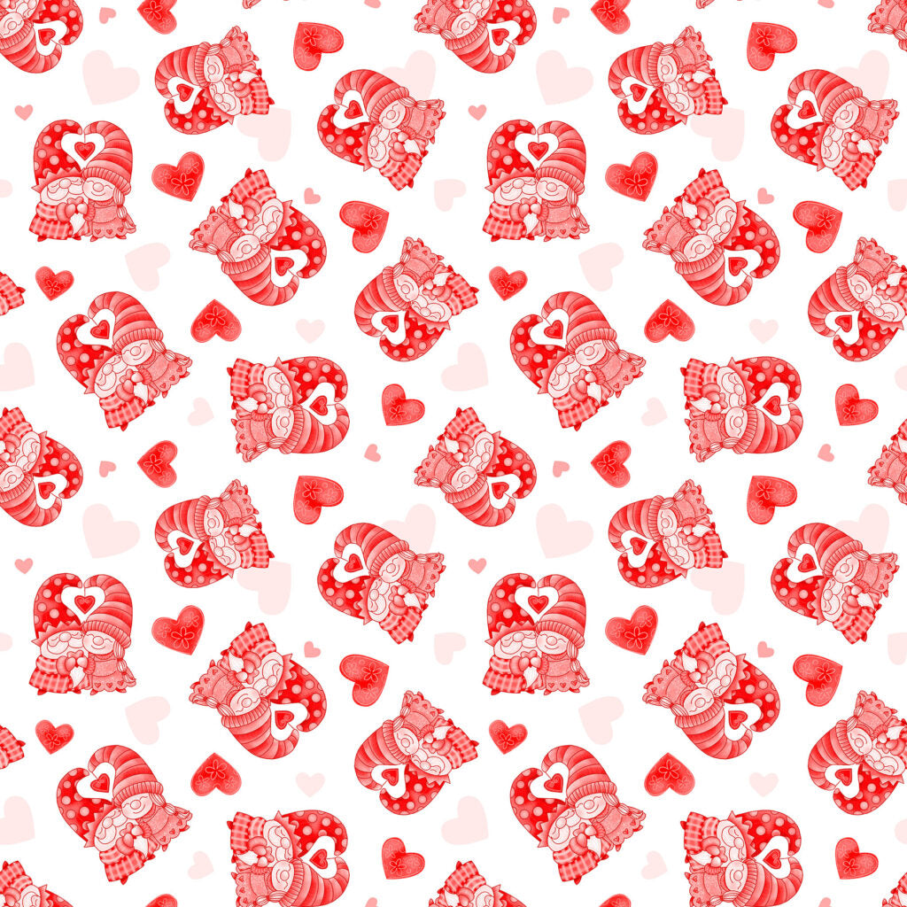 Fabric Northcott Red Be Mine Happy Hearts by the Quarter Yard 10668-10