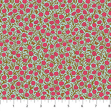 Fabric Northcott Sweet Poppies Yesterday by the Quarter Yard AMT158-72V