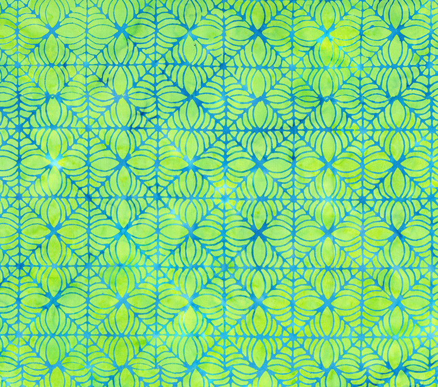 Fabric Northcott Teal Spider Web Happy Haunting Banyan Batiks by the Quarter Yard 83709-63