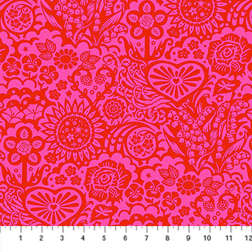 Fabric Northcott Valentine Big Heaven Yesterday by the Quarter Yard AMT157-24C
