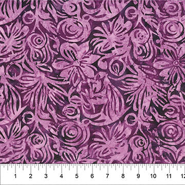 Fabric Northcott Violet Ladybug Meadow Banyan Batiks by the Quarter Yard 83650-27