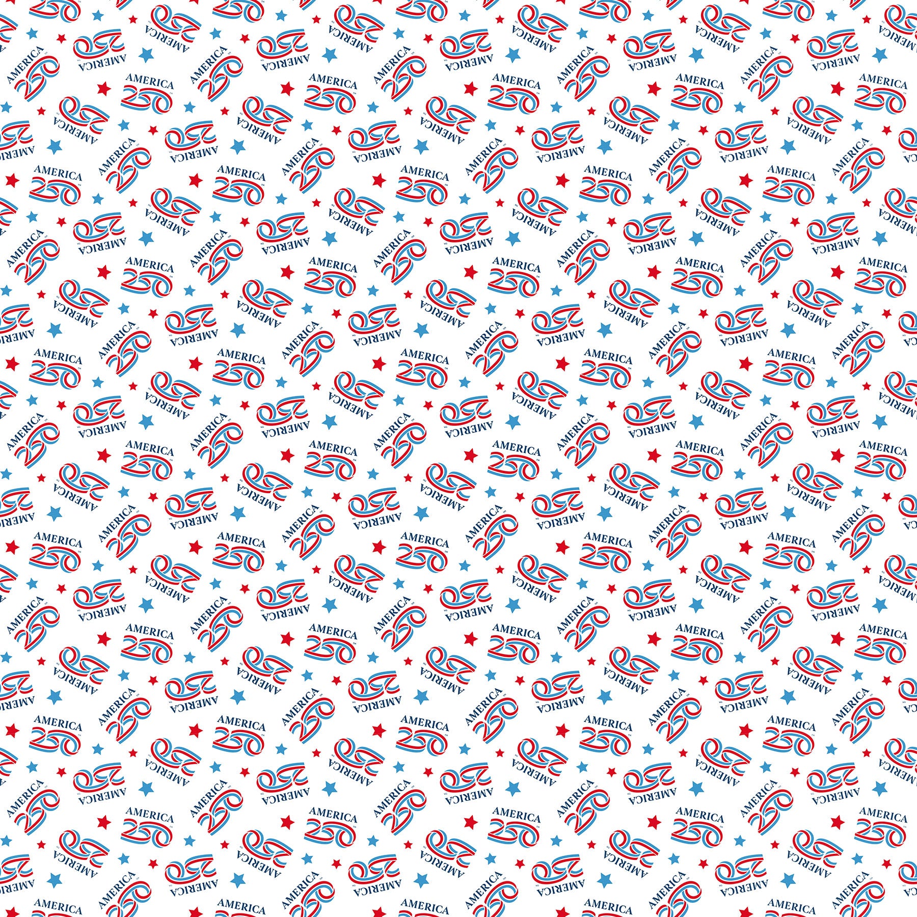 Fabric Northcott White Multi 250 Toss America 250™ by the Quarter Yard 29056-10