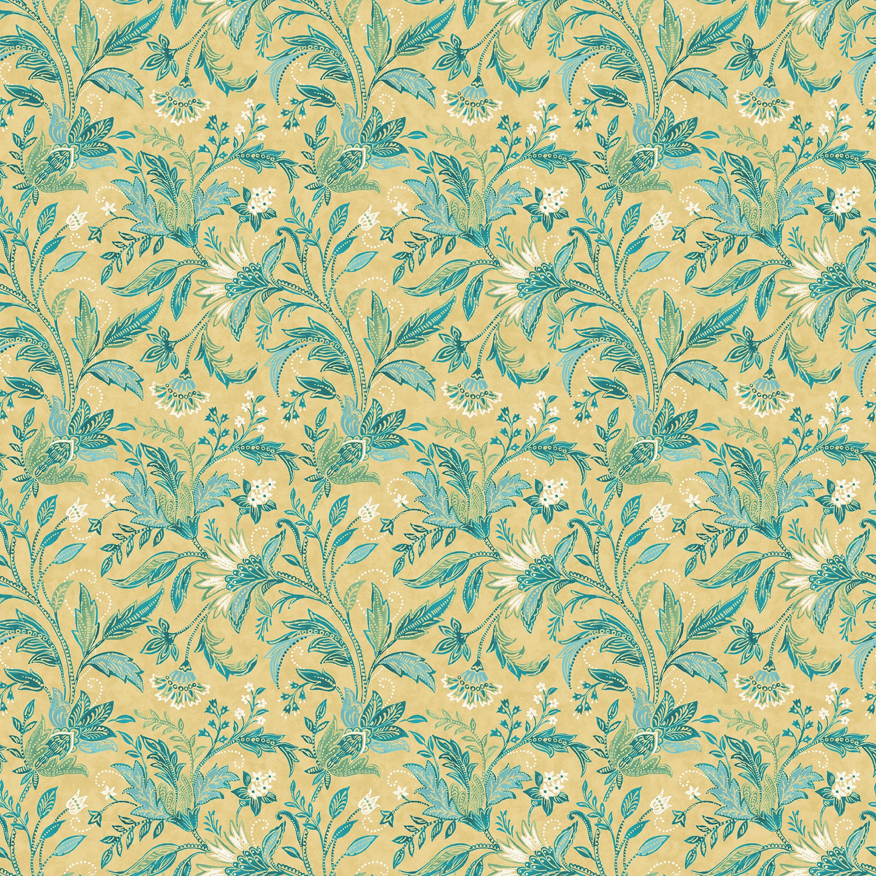 Fabric Northcott Yellow Large Trail Mariposa by the Quarter Yard 28506-52