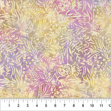 Fabric Northcott Yellow/Pink Ladybug Meadow Banyan Batiks by the Quarter Yard 83651-81
