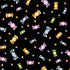Fabric P & B Textiles Black Halloween Candy Toss Little Darlings Halloween by the Quarter Yard 6186-K