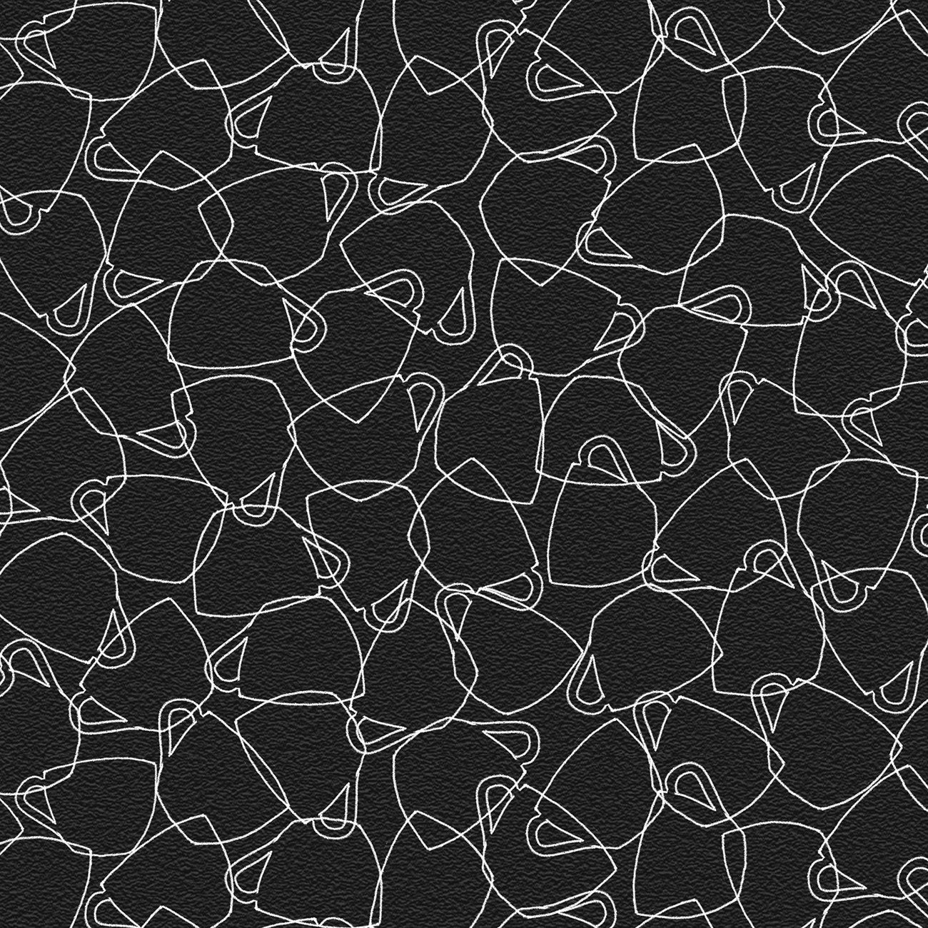 Fabric P & B Textiles Black Overlapping Coffee Cups Morning Treat by the Quarter Yard MTRE6106-K