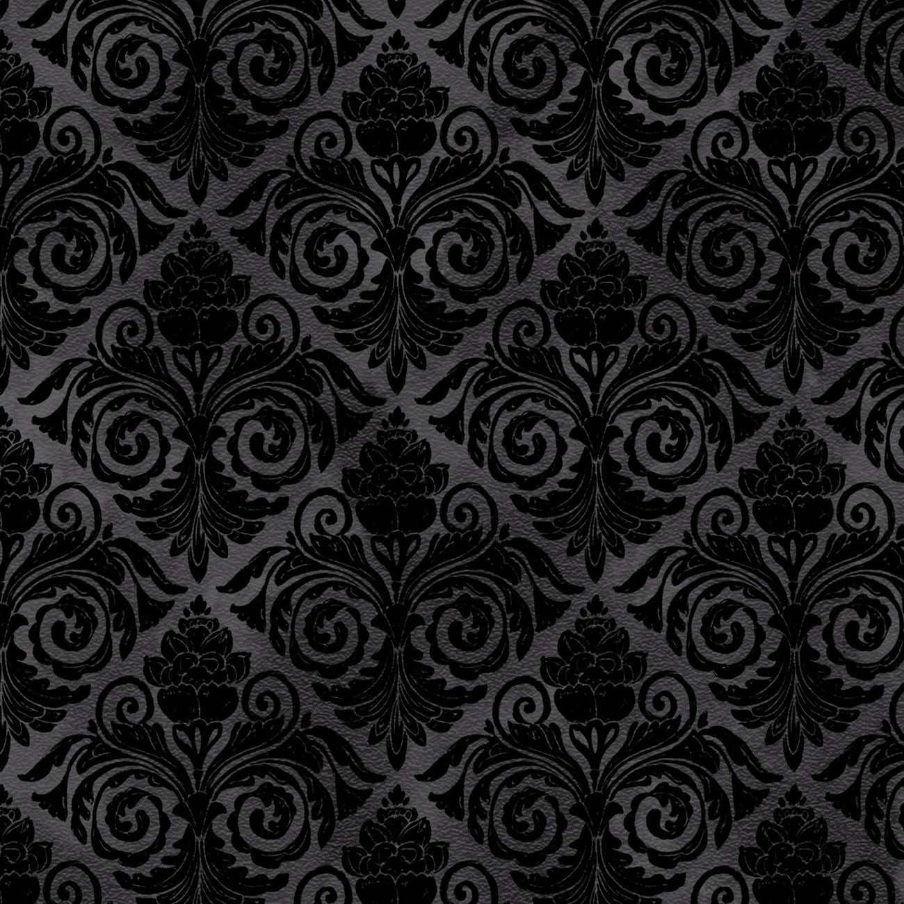 Fabric P & B Textiles Black Tonal Damask Morning Treat by the Quarter Yard MTRE6108-K