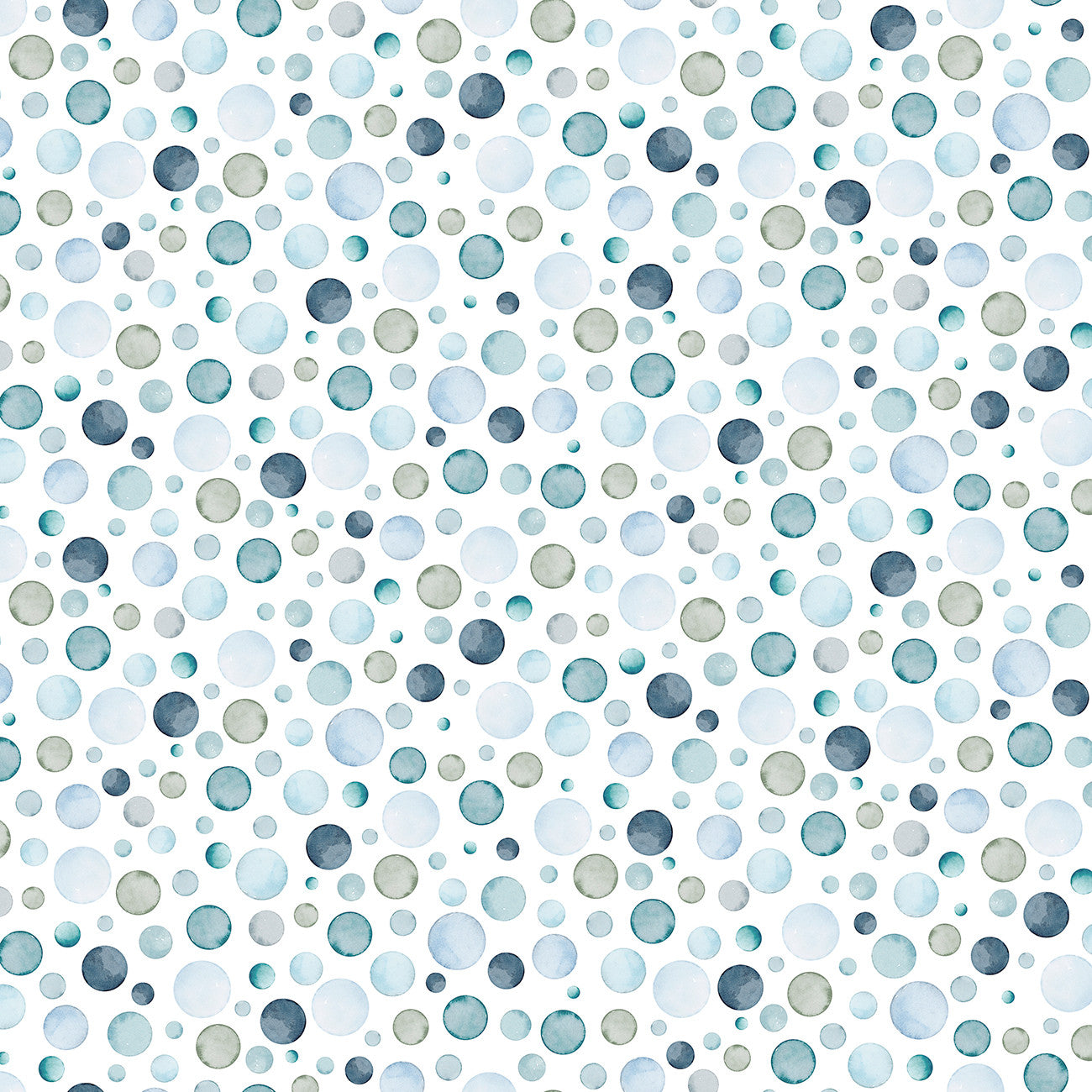 Fabric P & B Textiles Blue Bubble Dots Let's Go On An Adventure by the Quarter Yard LGOA5939-BG