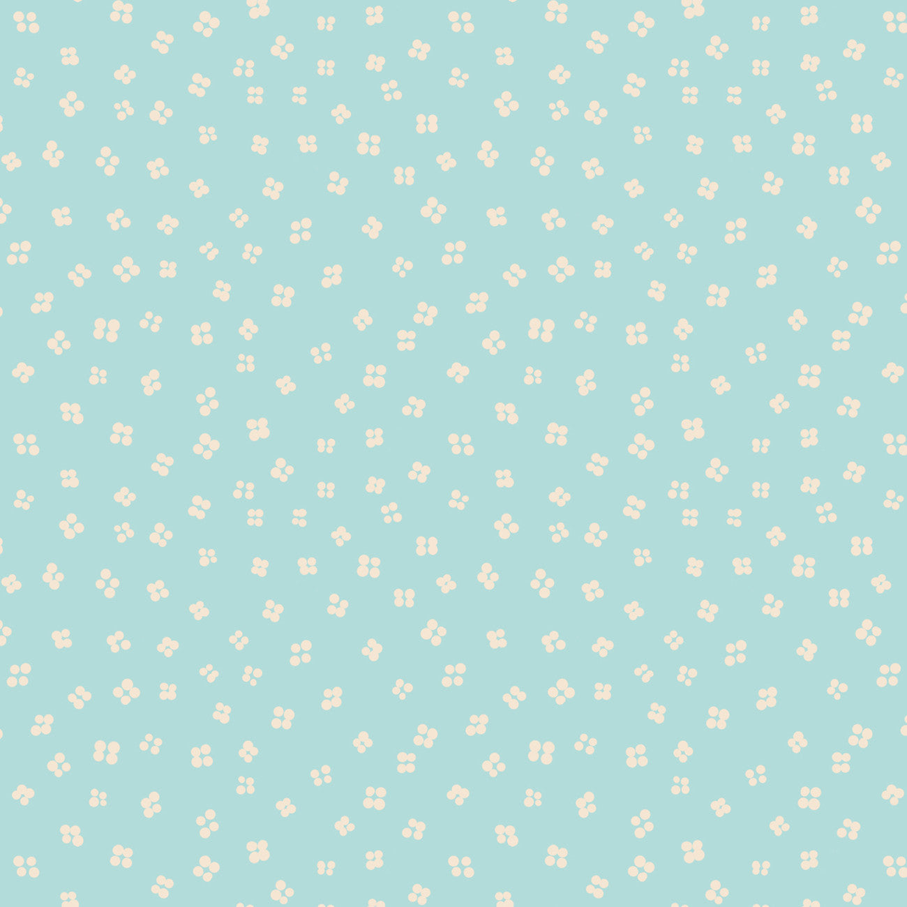 Fabric P & B Textiles Blue Ditzy Dot Floral Things with Wings by the Quarter Yard TWWI6003-M