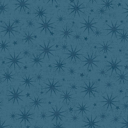Fabric P & B Textiles Blue Starburst Blender Peace, Love, Pickleball by the Quarter Yard PLPI-6031-B