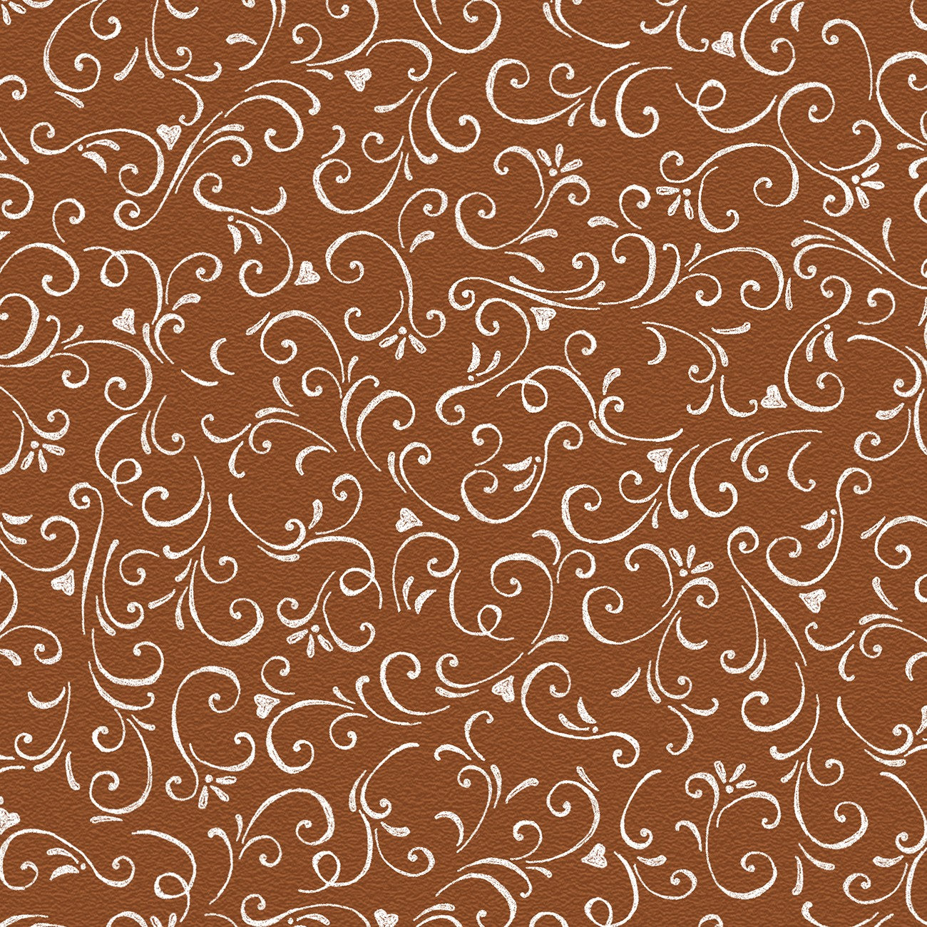 Fabric P & B Textiles Brown Chalk Scrolls Morning Treat by the Quarter Yard MTRE6107-LZ