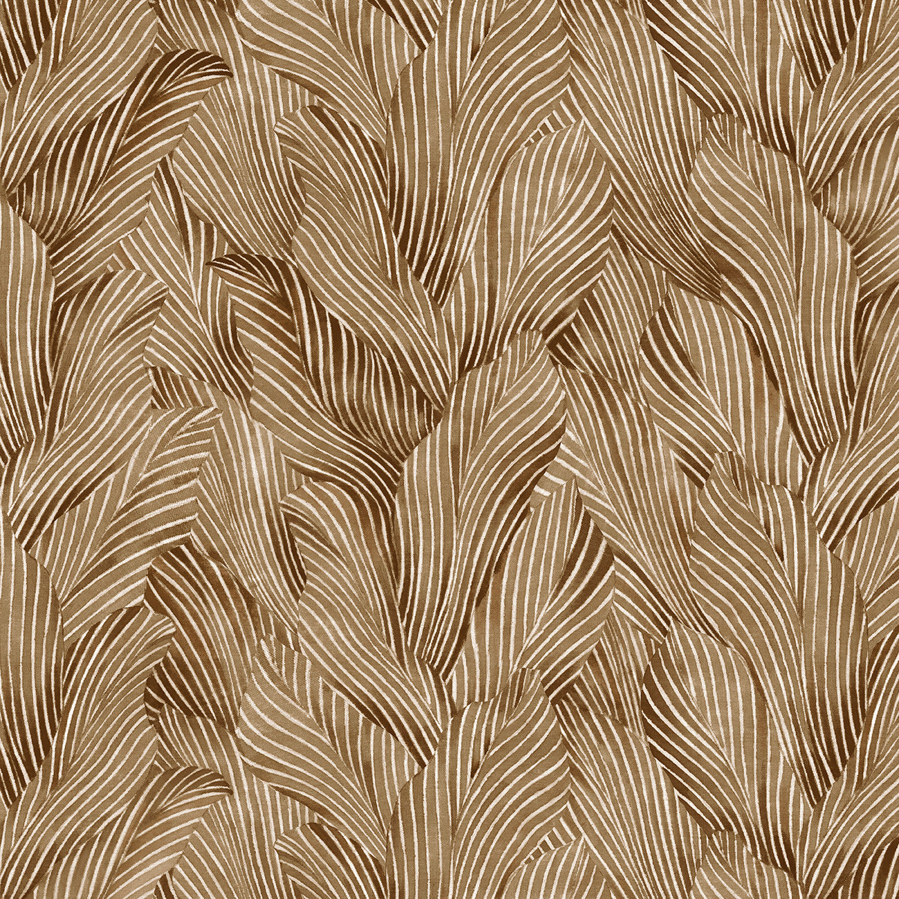 Fabric P & B Textiles Brown Tonal Leaves Earth Tones 108" Wide Back by the Quarter Yard EARW05785-Z