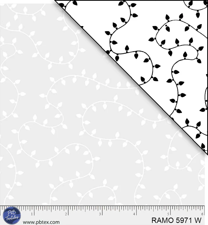 Fabric P & B Textiles Christmas Lights Ramblings for Every Occasion by the Quarter Yard 5971W
