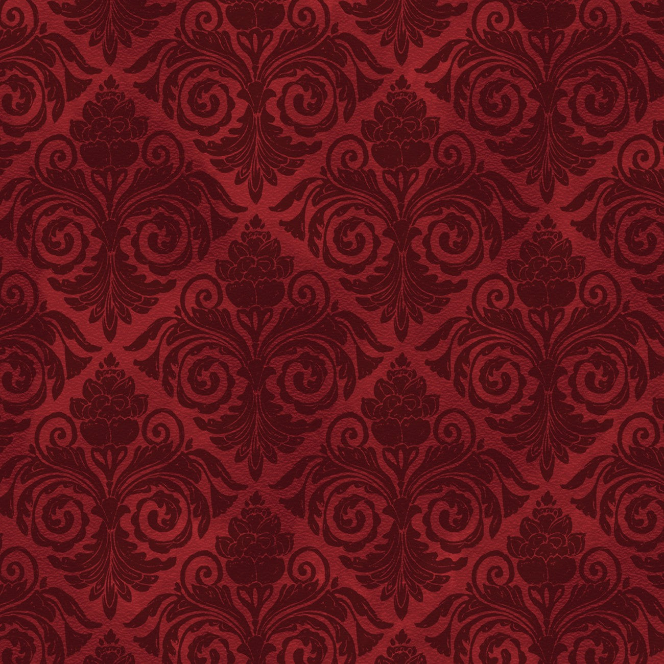 Fabric P & B Textiles Dark Red Tonal Damask Morning Treat by the Quarter Yard MTRE6108-DR