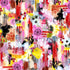 Fabric P & B Textiles Dripping Graffiti Urban Ink 108" Wide Back by the Quarter Yard 6245-MU