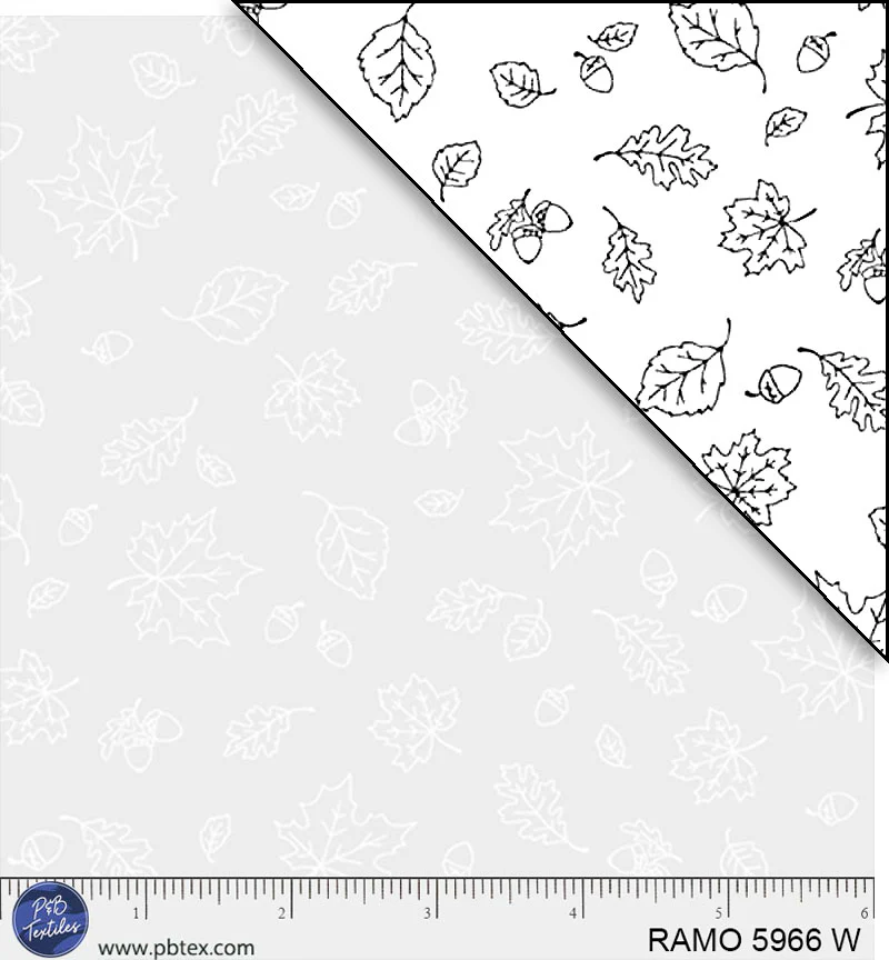 Fabric P & B Textiles Falling Leaves Ramblings for Every Occasion by the Quarter Yard 5966W