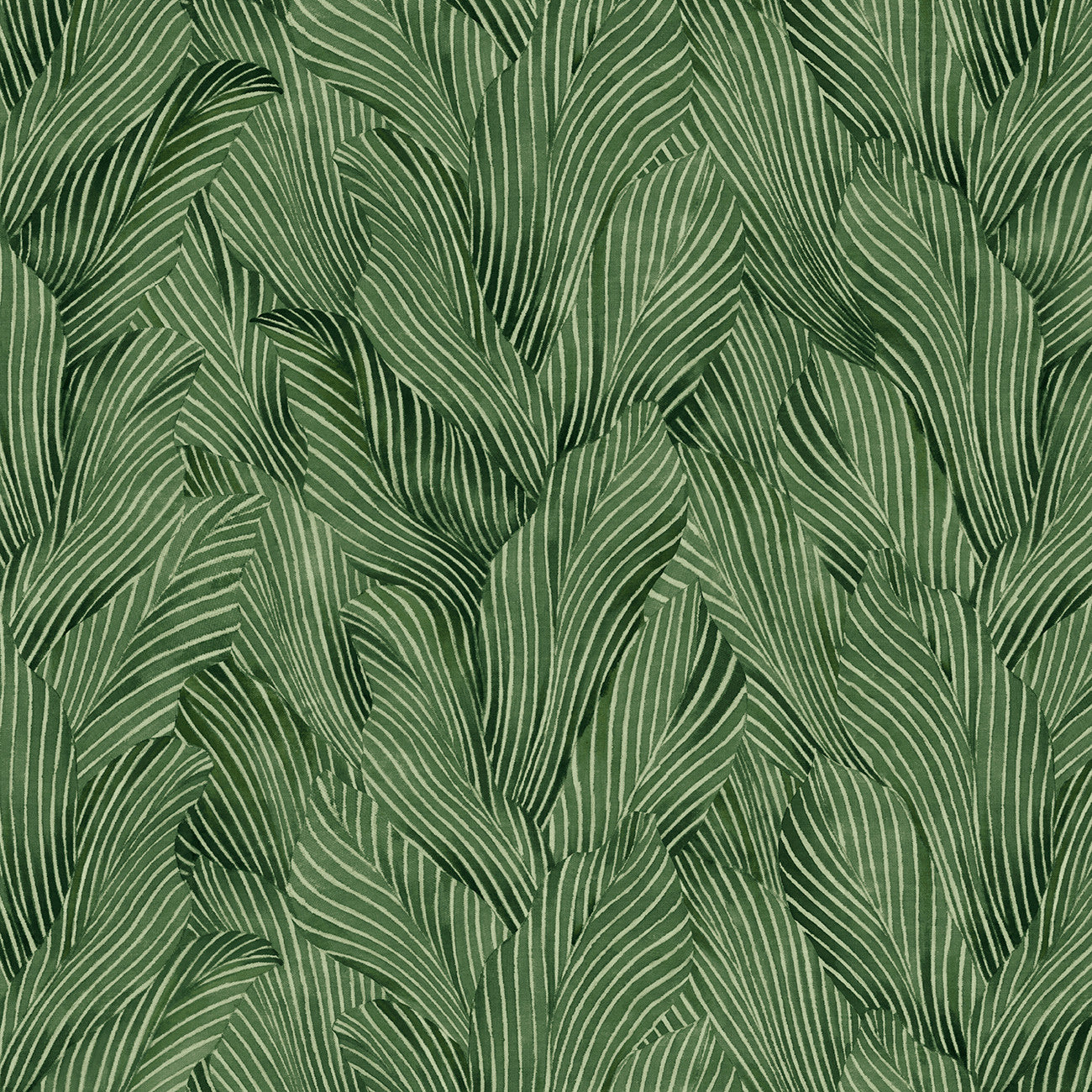 Fabric P & B Textiles Forest Green Tonal Leaves Earth Tones 108" Wide Back by the Quarter Yard EARW05785-G