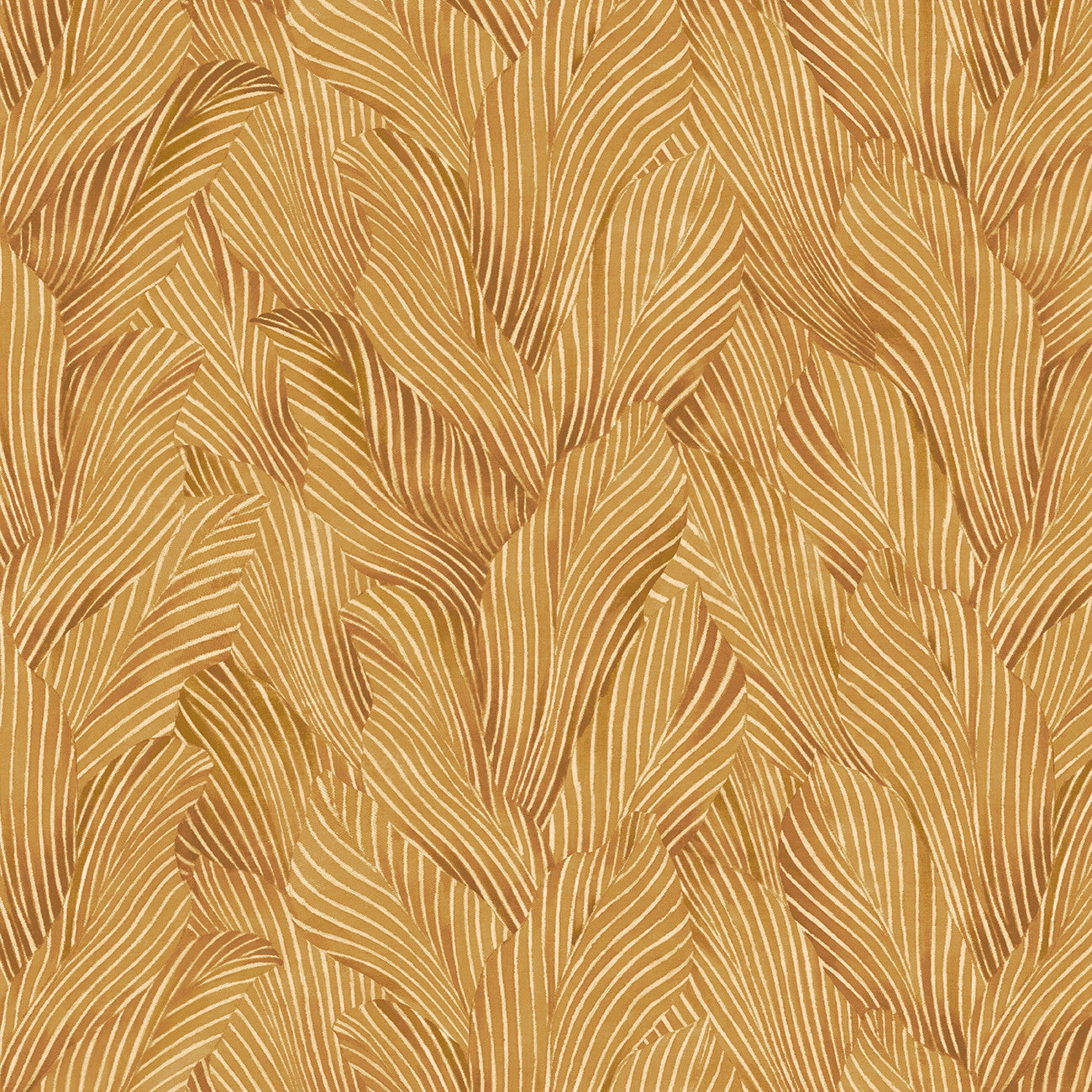 Fabric P & B Textiles Gold Tonal Leaves Earth Tones 108" Wide Back by the Quarter Yard EARW05785-AU