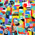 Fabric P & B Textiles Graffiti Pattern Urban Ink 108" Wide Back by the Quarter Yard 6246-MU