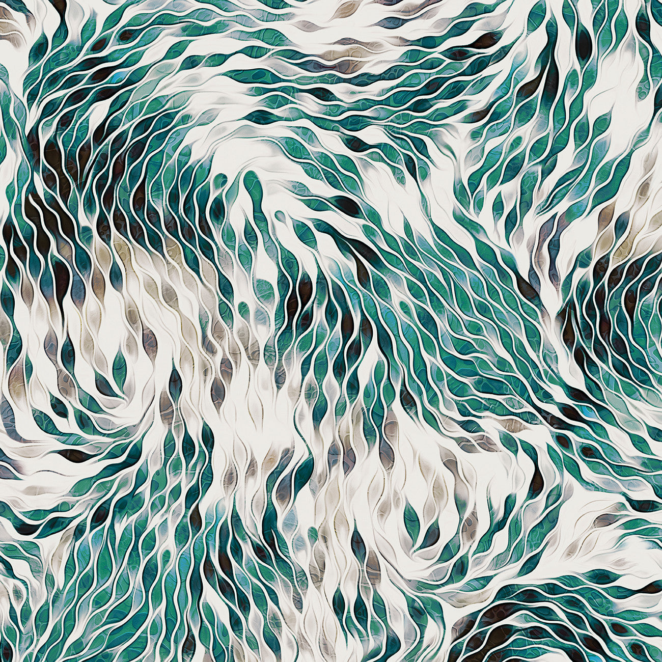Fabric P & B Textiles Green Harmonious Strokes Vitality 108" Wide Back by the Quarter Yard VITW6018-G