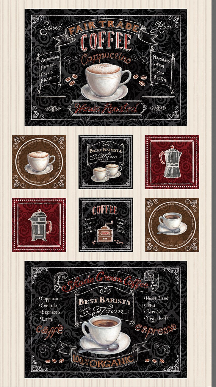 Fabric P & B Textiles Morning Treat Quilting Panel MTRE6102-PA