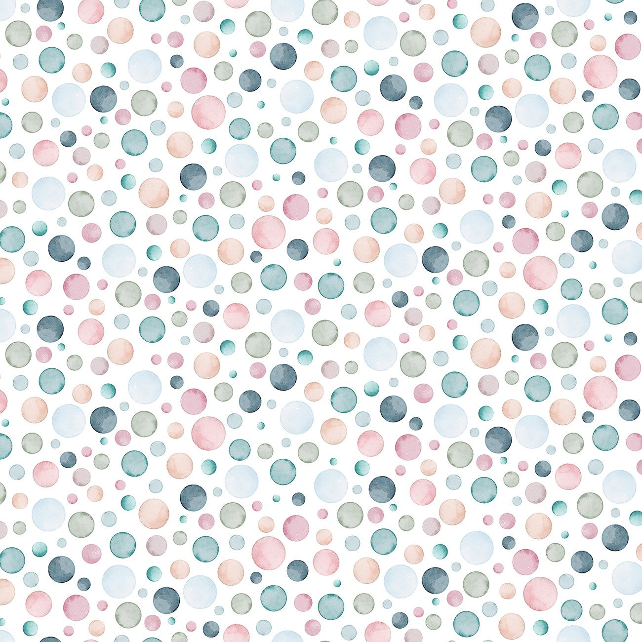 Fabric P & B Textiles Multi Bubble Dots Let's Go On An Adventure by the Quarter Yard LGOA5939-PB