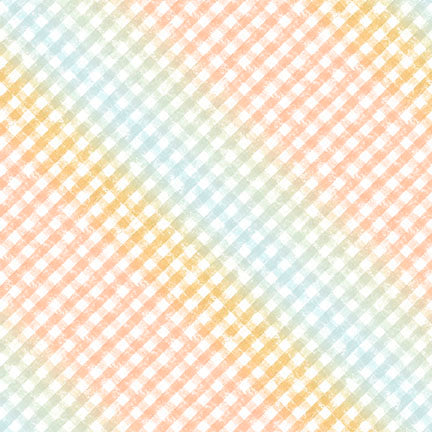 Fabric P & B Textiles Multi Miniature Gingham Mini Menagerie by the Quarter Yard MMEN6122-MU