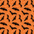 Fabric P & B Textiles Orange Batty Toss Midnight Masquerade by the Quarter Yard 6263-O