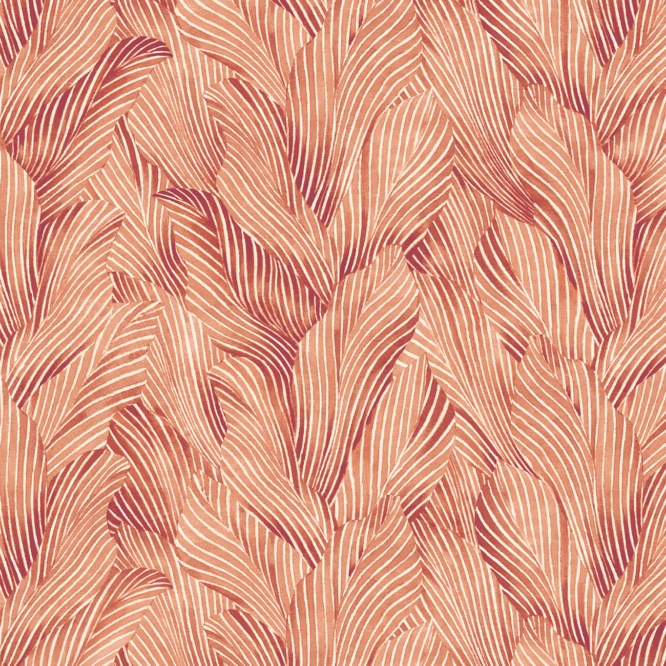 Fabric P & B Textiles Peach Tonal Leaves Earth Tones 108" Wide Back by the Quarter Yard EARW05785-J