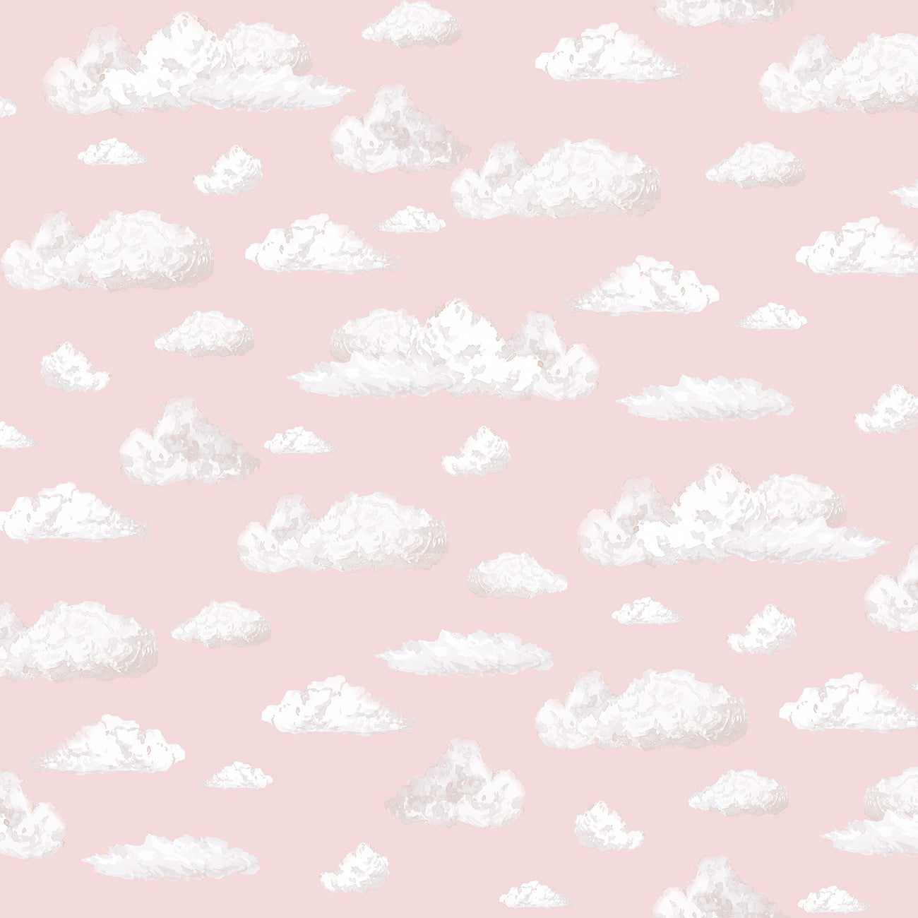 Fabric P & B Textiles Pink Passing Clouds Let's Go On An Adventure by the Quarter Yard LGOA5937-P