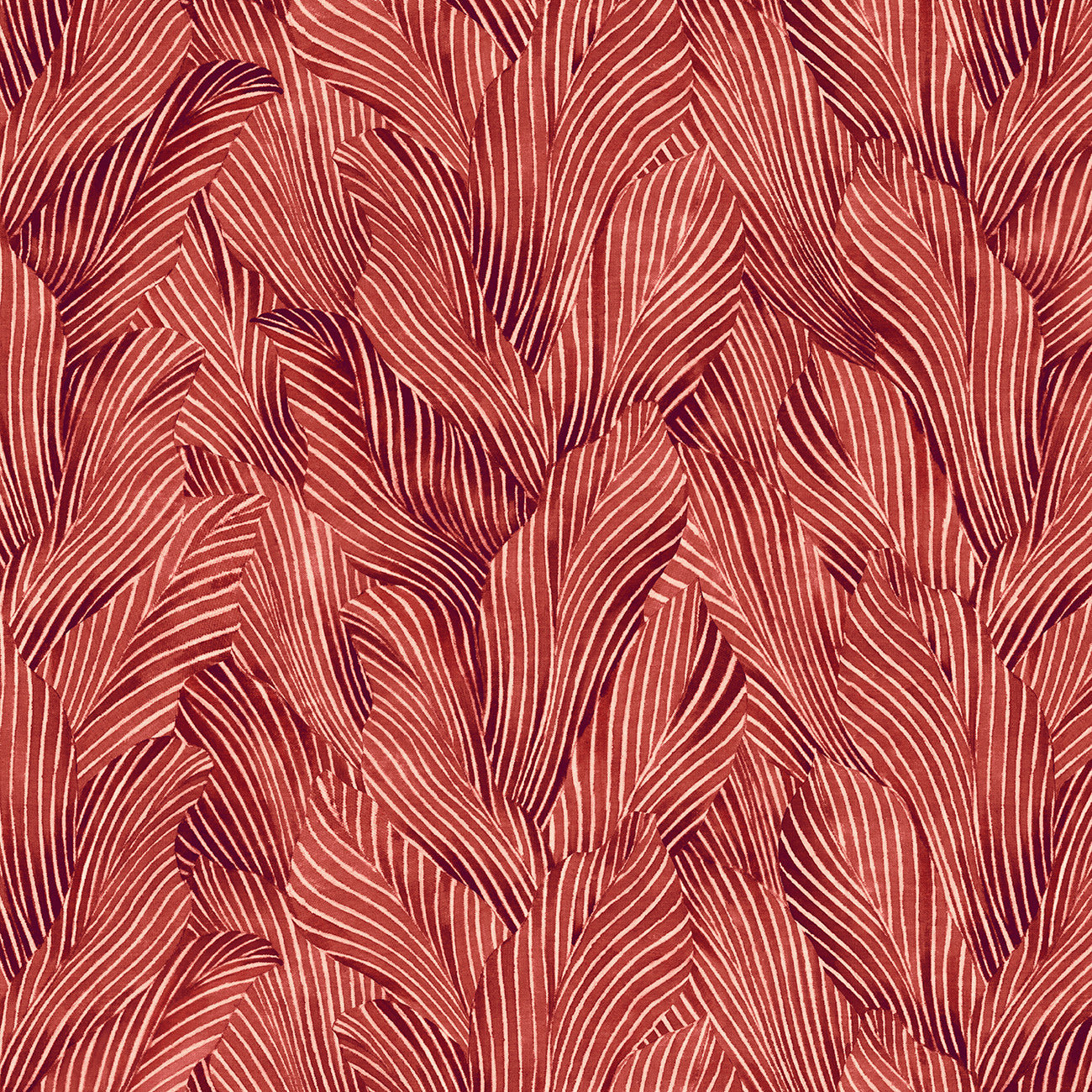 Fabric P & B Textiles Red Tonal Leaves Earth Tones 108" Wide Back by the Quarter Yard EARW05785-R
