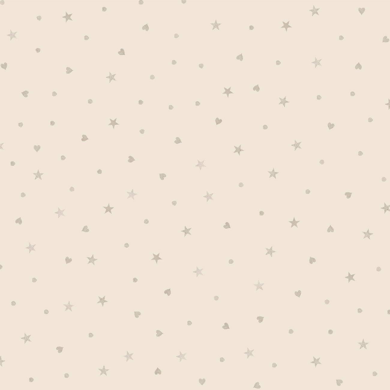 Fabric P & B Textiles Tan Ditzy Stars and Hearts First Impressions in Flannel by the Quarter Yard FIMF-6021-NE