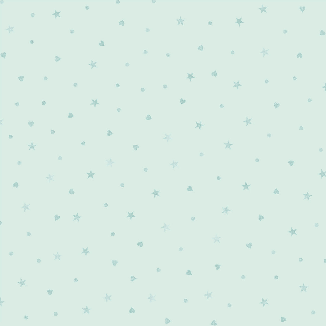 Fabric P & B Textiles Turquoise Ditzy Stars and Hearts First Impressions in Flannel by the Quarter Yard FIMF-6021-LT