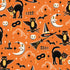 Fabric P & B Textiles Vintage Halloween Allover Midnight Masquerade by the Quarter Yard 6260-O