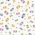 Fabric P & B Textiles White Halloween Candy Toss Little Darlings Halloween by the Quarter Yard 6186-W