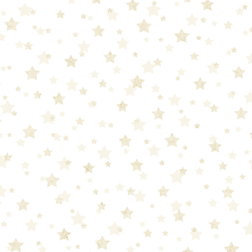 Fabric P & B Textiles White Star Spangled 108" Wide Back by the Quarter Yard STSW6170-WE