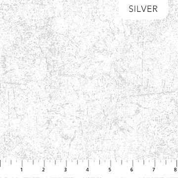 Textured silver fabric swatch on a white background