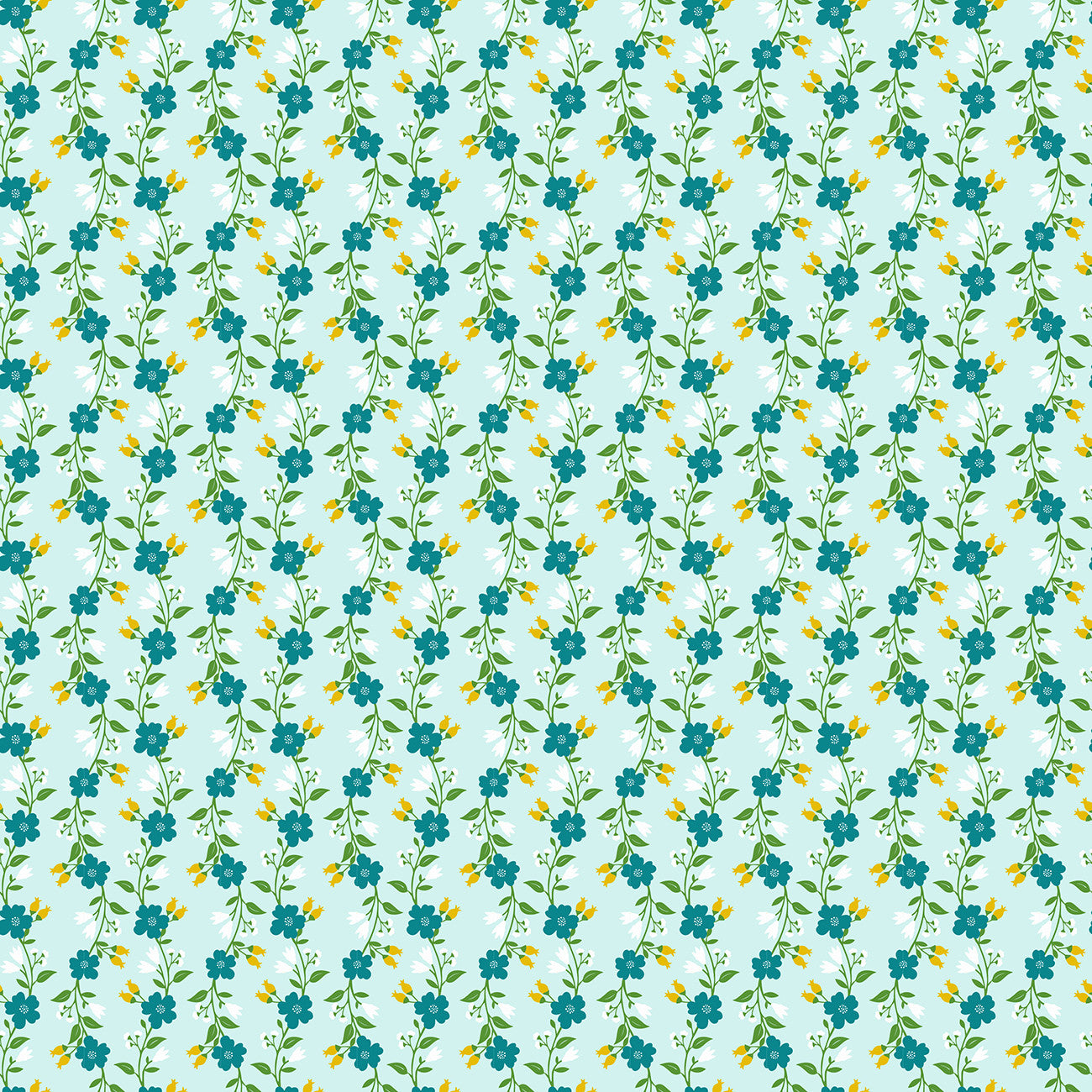 Fabric Poppie Cotton Blue Pearl Matilda by the Quarter Yard MA25115