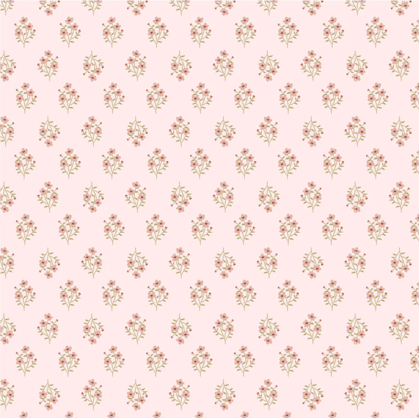 Fabric Poppie Cotton Blush Meadow My Darling Deer by the Quarter Yard DD25988