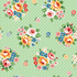Fabric Poppie Cotton Green Bouquet Flower Market by the Quarter Yard FM25401