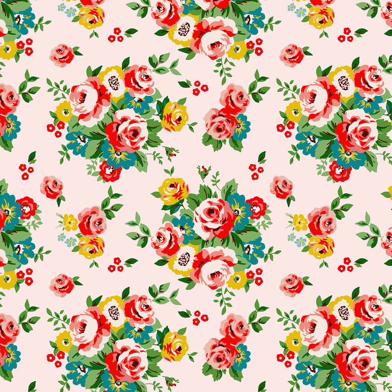 Fabric Poppie Cotton Pink Matilda by the Quarter Yard MA25102
