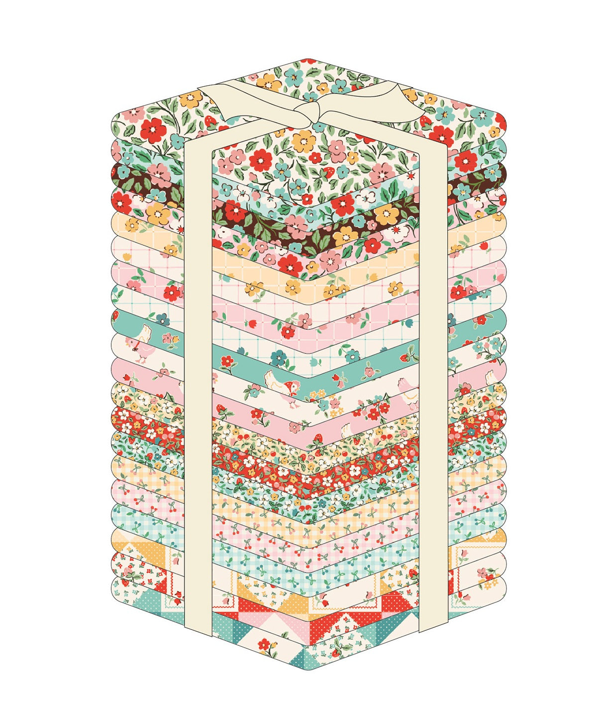 Fabric Poppie Cotton Precuts Farmhouse Fancy 20pc Fat Quarter Bundle FH25972