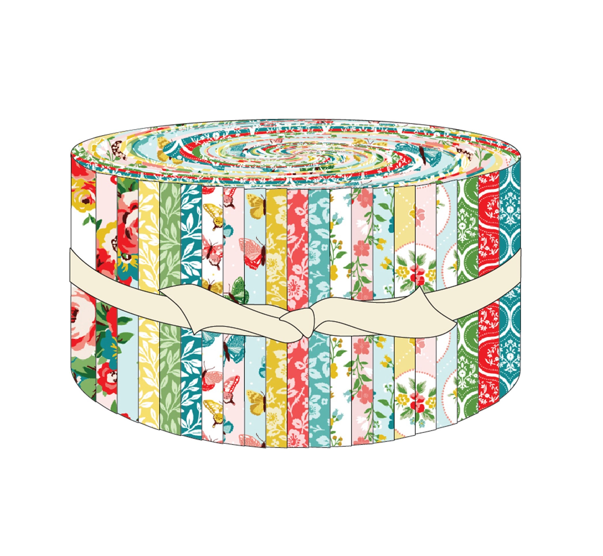 Fabric Poppie Cotton Precuts Matilda 2.5" Strip Roll MA25122