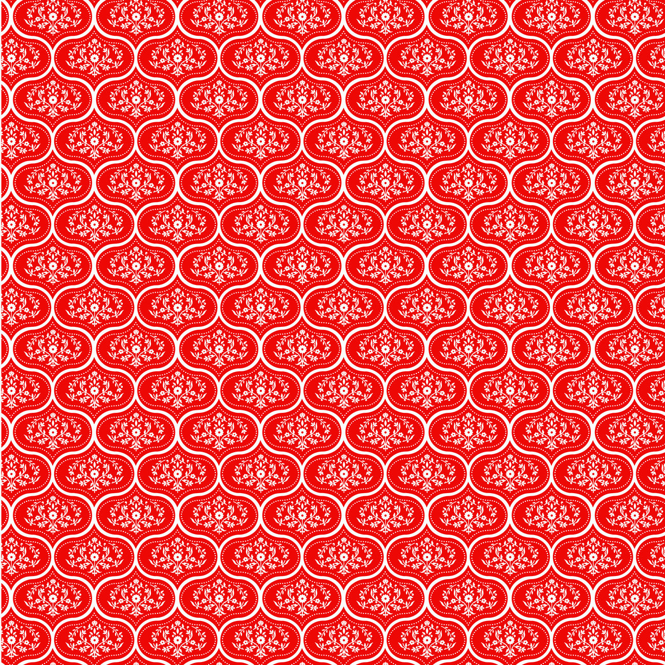 Fabric Poppie Cotton Red Belle Matilda by the Quarter Yard MA25120