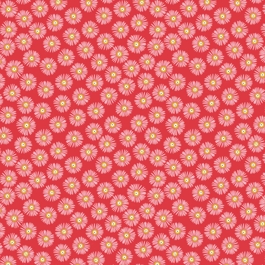 Fabric Poppie Cotton Red Love It Hey Love Bug by the Quarter Yard BG25143