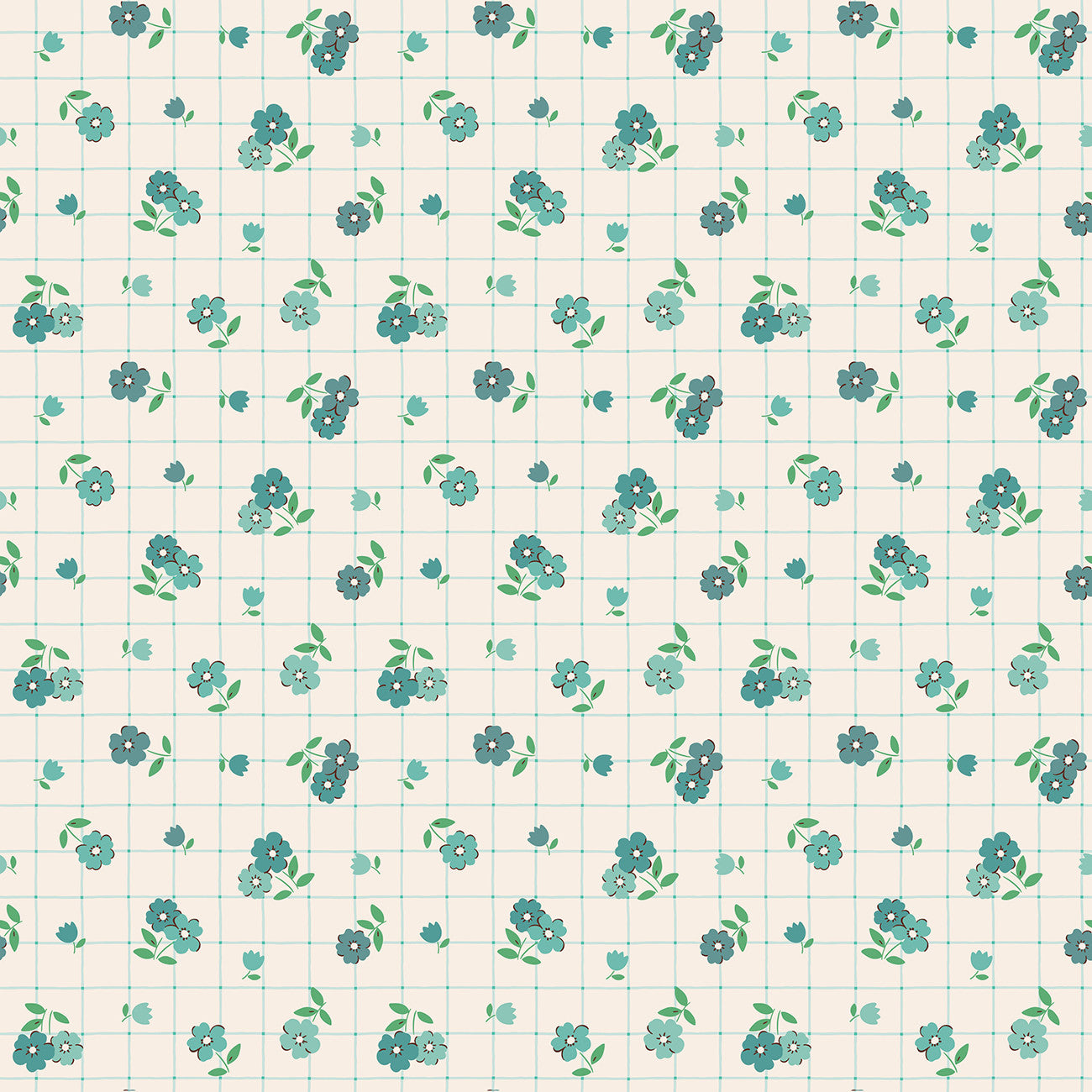 Fabric Poppie Cotton Teal Tea Towel Farmhouse Fancy by the Quarter Yard FH25956