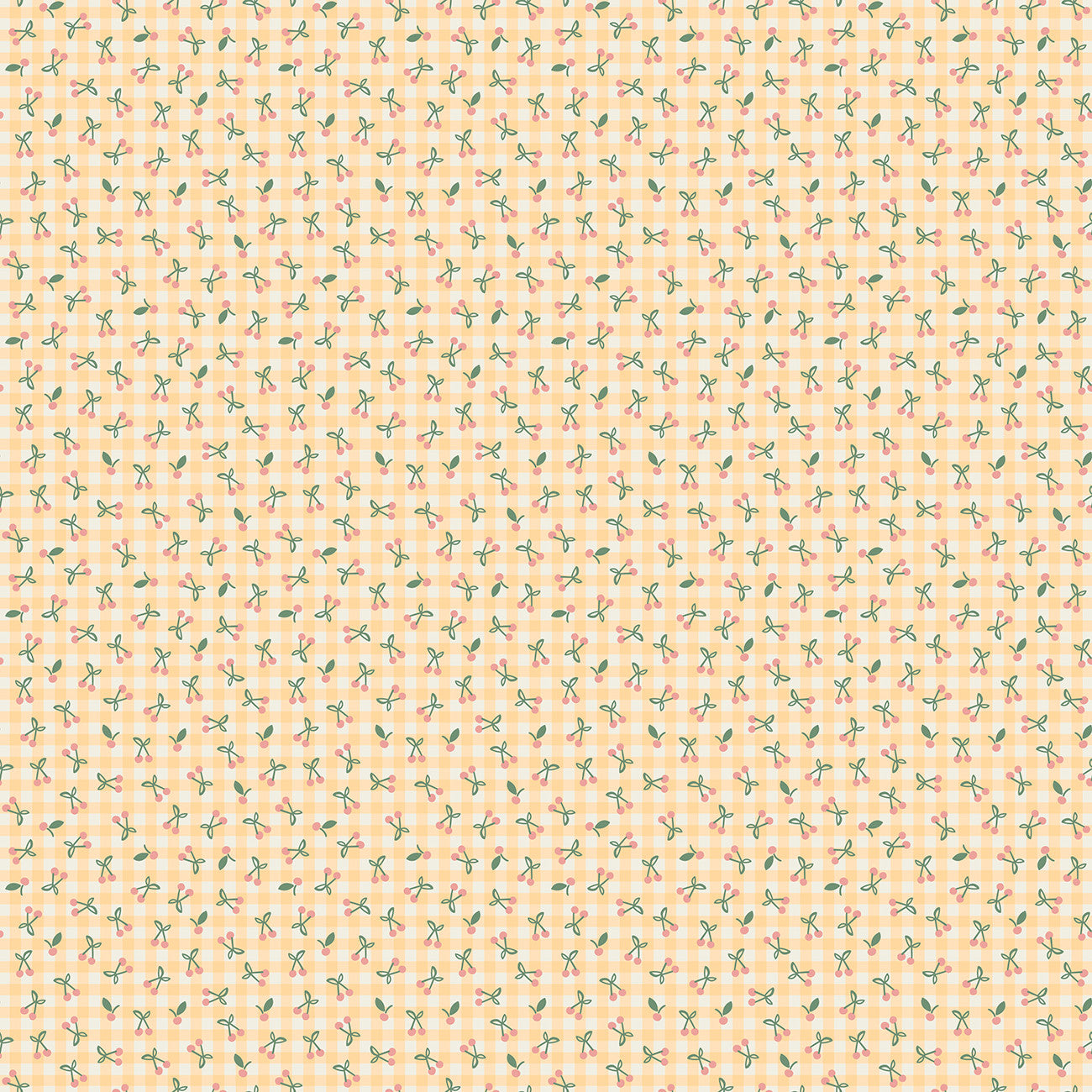 Fabric Poppie Cotton Yellow Cherry Pie Farmhouse Fancy by the Quarter Yard FH25967