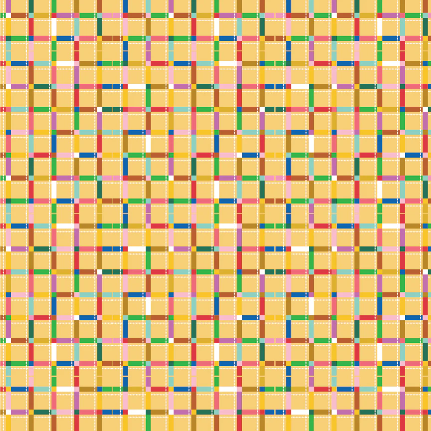 Fabric Poppie Cotton Yellow Fun Times Hey Love Bug by the Quarter Yard BG25145